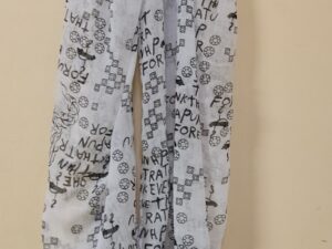 Black and white print scarf