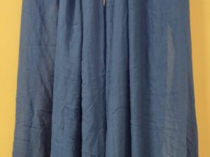 Blue wool drape scarve