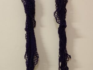 Black wool fun scarf