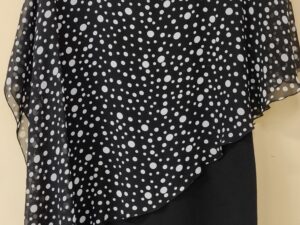 Black Dress with Polka Coverall Top